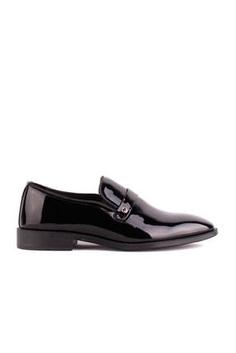 کفش رسمی مردانه سیاه برند pierre cardin 7034 SILTAB-16540 ا - Siyah Rugan Bağcıksız Erkek Klasik Ayakkabı