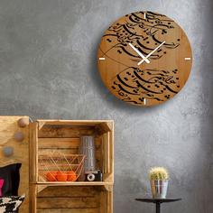 ساعت دیواری چوبی گالری چارگوش مدل cw08 دایره ا CHE WOODEN CLOCK CW08
