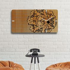 ساعت دیواری چوبی گالری چارگوش مدل RC17 مستطیل ا CHE WOODEN CLOCK RC17