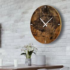 ساعت دیواری چوبی گالری چارگوش مدل cw12 دایره ا CHE WOODEN CLOCK CW12