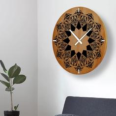 ساعت دیواری چوبی گالری چارگوش مدل cw02 دایره ا CHE WOODEN CLOCK CW02