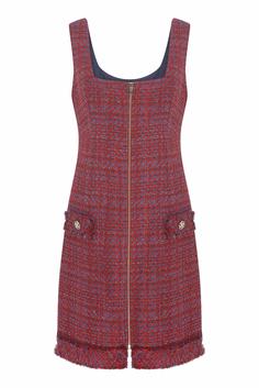 سرهمی دامن دار زنانه برند رومن ( ROMAN ) مدل لباس مجلسی جیبی با جزئیات قرمز - کدمحصول 274291