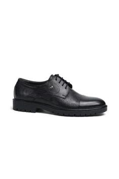 کفش رسمی مردانه سیاه برند pierre cardin 10411 ا 10411 Kauçuk Erkek Klasik Ayakkabı