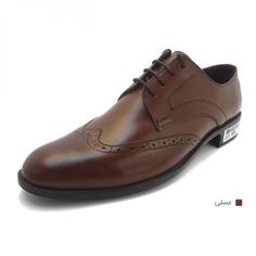کفش مردانه چرم طبیعی مجلسی آکسفورد عسلی ارسال رایگان با گارانتیAKSFORD
