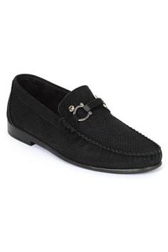 کفش رسمی مردانه سیاه برند pierre cardin 22YPRC000006 ا 2571 Erkek Siyah Nubuk Loafer Ayakkabı