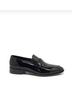 کفش رسمی مردانه سیاه برند pierre cardin ANIL AYAKKABI Pİerre Cardin 70 ا 7037 Erkek Siyaj Rugan Bağcıksız Klasik Ayakkabı