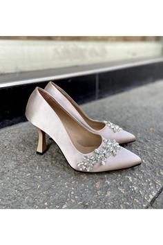 کفش ساتن پاشنه ی برند Gloriys Ayakkabı & Çanta