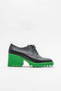 کفش پاشنه دار زنانه سبز برند elle RADKA ا Yeşil Deri Kadın Topuklu Ayakkabı