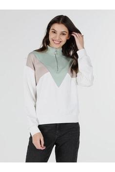 خرید اینترنتی پلیور زنانه سفید برند colin s .CL1062277_Q1.V2_OFW ا Beyaz Kadın Sweatshirt