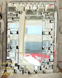 آینه نگینی مستطیلی ا decorative mirror