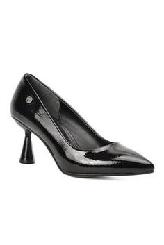 کفش پاشنه دار زنانه سیاه برند pierre cardin WPC-51642 ا Pc-51642 Siyah Kırışık Kadın Stiletto