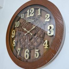 ساعت دیواری تمام چوبی رولکس ۱۱۱ قطر ۶۰ سانت در چهار رنگ مختلف بسیار زیبا و با کیفیت - قهوه ای