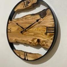 ساعت دیواری چوبی زیتون 50 سانت