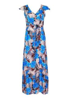 لباس جلو باز و دکمه دار تابستانی با چاپ گل