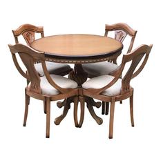 میز و صندلی ناهار خوری اسپرسان چوب مدل Sm41 - قهوه ای روشن