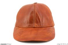 کلاه نقاب دار چرم طبیعی رنگ عسلی