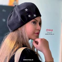 کلاه فرانسوی کبریتی ریز طرح سه ستاره/ دخترانه و زنانه