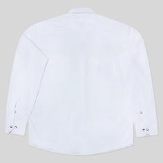 پیراهن کتان دو جیب آستین بلند مردانه سفید 124044-7