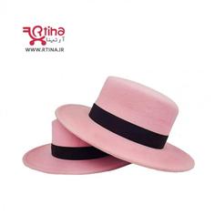 کلاه گرد لبه دار دخترانه/زنانه رنگ صورتی مدل RT-SP1