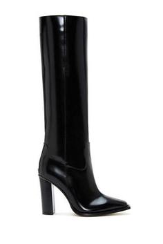 خرید اینترنتی چکمه زنانه سیاه دریمد 22WFD120922 ا Kadın Deri Yüksek Topuklu Çizme