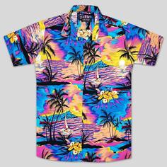 پیراهن هاوایی طرح ساحلی کد 124033-33