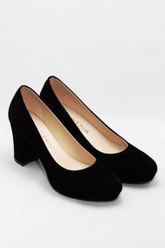 کفش پاشنه دار کلاسیک زنانه مشکی جیر مشکی برند Çnr&Dvs