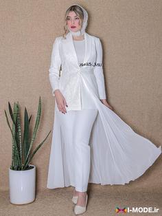 مدل کت دامن عروس شیک ژانیا کت مجلسی زنانه سفید کت عقد عروس