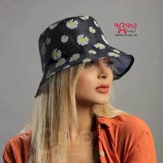 کلاه باکت تابستانی جدید زنانه دخترانه طرح گل بابونه zara