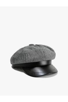خرید اینترنتی کلاه زمستانی زنانه سیاه کوتون 3WAK40063AA ا Kasket Şapka Deri Görünüm Detaylı