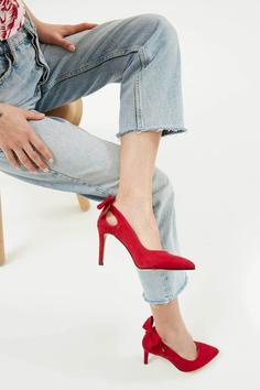 کفش پاشنه دار پاپیونی قرمز الیزا برند Mio Gusto