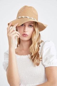 کلاه زنانه رنگارنگ دیفاکتو M8813AZ22SM ا Kadın Hasır Şapka