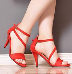کفش مجلسی بندی زنانه (قرمز) کد 17046