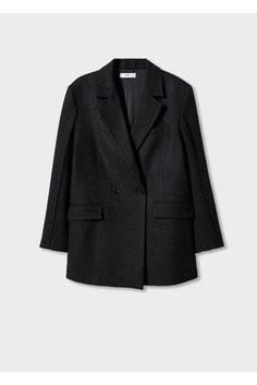 خرید اینترنتی کت زنانه سیاه مانگو 47061298 ا Kalıplı Blazer Ceket