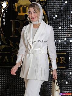 کت عقد جدید مدل ژاوا کت مجلسی عروس شیک کت سفید زنانه بلند