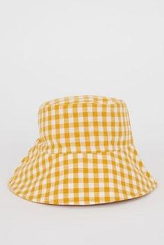 کلاه زنانه زرد دیفاکتو W8960AZ22SM ا Kadın Bucket Şapka