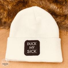 کلاه بافت طرح Duck my sick