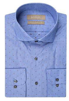 پیراهن مردانه برند دامات تویین ( DAMATTWEEN ) مدل پیراهن طرح دار آبی دامات باریک - کدمحصول 109381