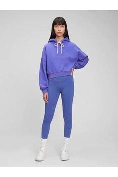هودی زنانه آبی برند gap 730232 ا Kadın Mavi Vintage Crop Sweatshirt