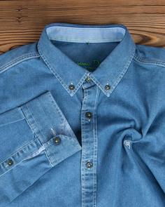 پیراهن جین مردانه آبی کم رنگ