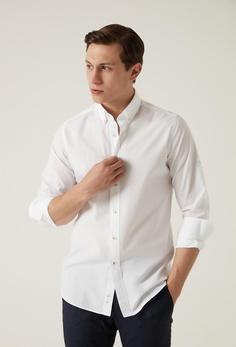 پیراهن مردانه برند دامات تویین ( DAMATTWEEN ) مدل پیراهن دکمه دار یقه مستقیم Damat Slim Fit سفید - کدمحصول 218620