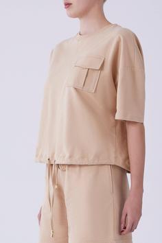 سویشرت و هودی زنانه برند رومن ( ROMAN ) مدل پیراهن جیبی بژ تفصیلی بژ - کدمحصول 78041