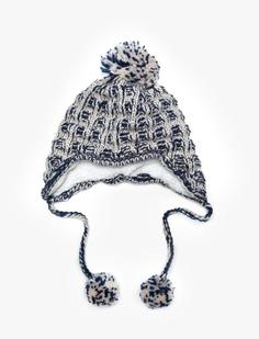 کلاه زمستانی زنانه سرمه‌ای کوتون 6KAL56043AA616 ا Desenli Ponponlu Bere