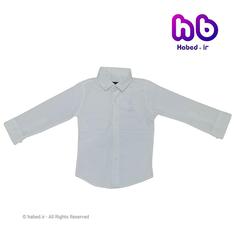 پیراهن سفید جدید کتان بچگانه پسرانه جنس تضمینی کد 2102