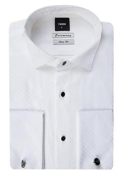 پیراهن مردانه برند دامات تویین ( DAMATTWEEN ) مدل پیراهن توکسیدو طرح دار ژاکارد سفید Tween Slim Fit - کدمحصول 144746