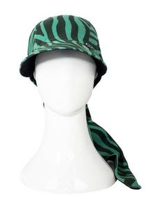 کلاه زنانه دورو گره اي سبز مشکي زبرا تارتن Tartan