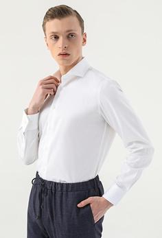 پیراهن مردانه برند دامات تویین ( DAMATTWEEN ) مدل پیراهن سفری مستقیم Damat Slim Fit سفید - کدمحصول 129848