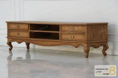 میز تلویزیون چوبی کلاسیک جدید مدل ابیگل کد ۲