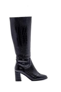 چکمه زنانه سیاه برند derimod 22WFE2525E3 ا Kadın Topuklu Çizme