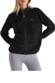 خرید اینترنتی سوییشرت زنانه سیاه بنتون BNT-W20058 ا Kadın Polar Sweatshirt Bnt-w20058