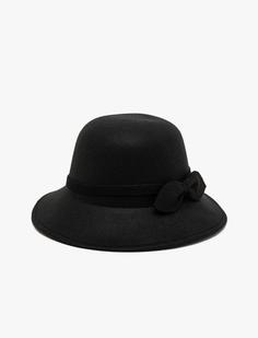 کلاه زنانه سیاه کوتون 0KAK46108AA999 ا Papyon Detaylı Şapka